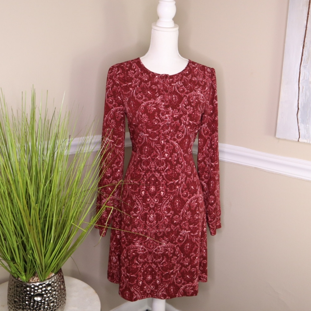 Loft - Outlet - Elegant Burgandy Dress